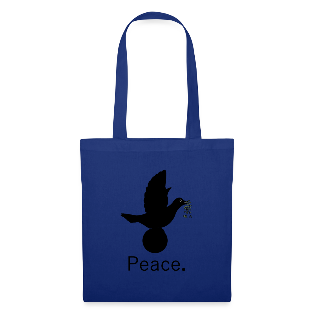 Tote Bag I love you to moon and back Peace noir - Lusoquot - bleu royal