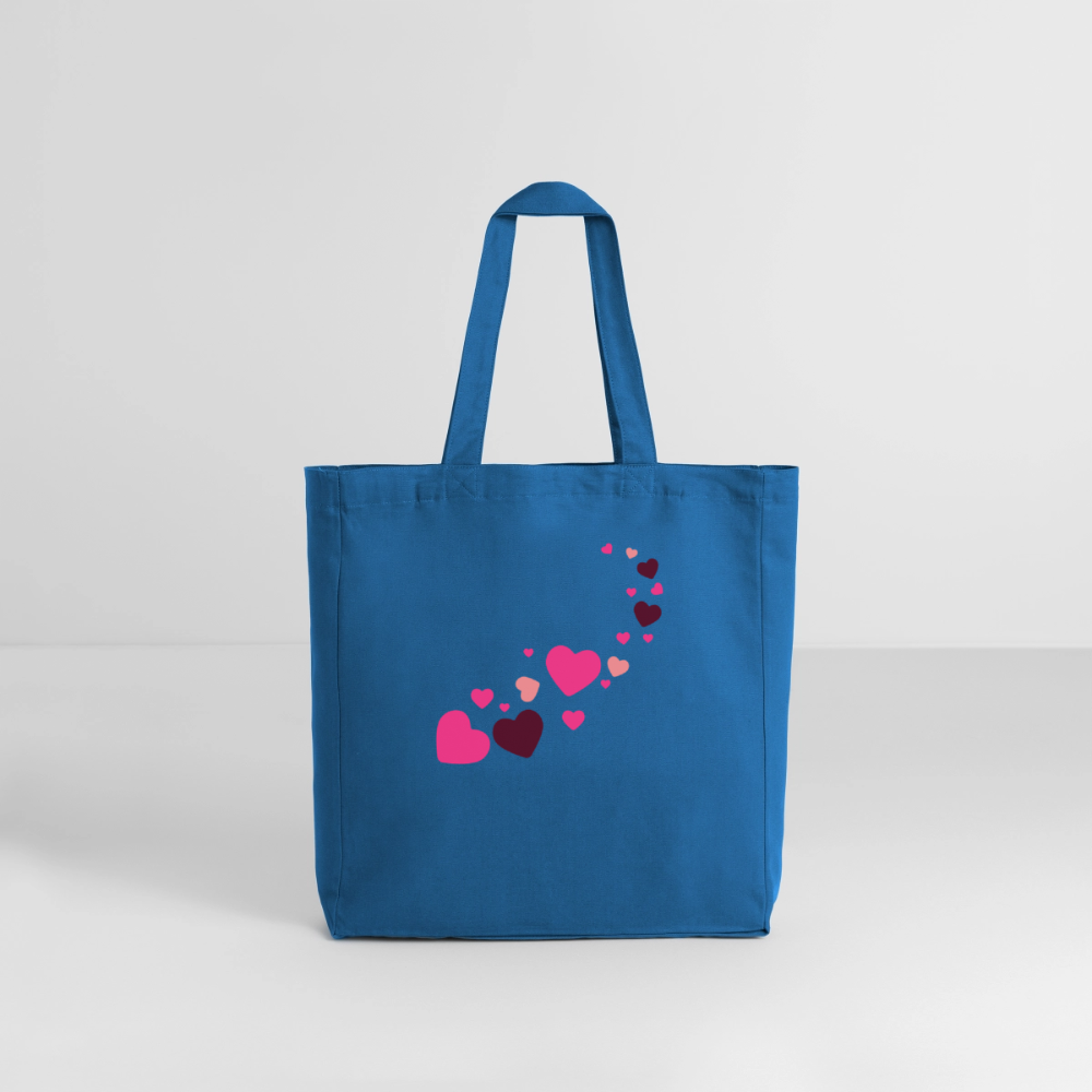 Tote bag Stanley/Stella Midweight recyclé Coeur Peace rose - Lusoquot - bleu attentif