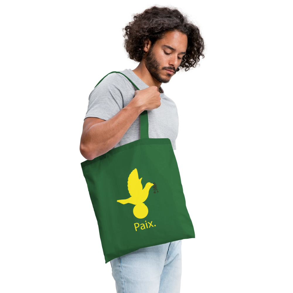 Tote Bag Paix jaune - Lusoquot - vert sapin