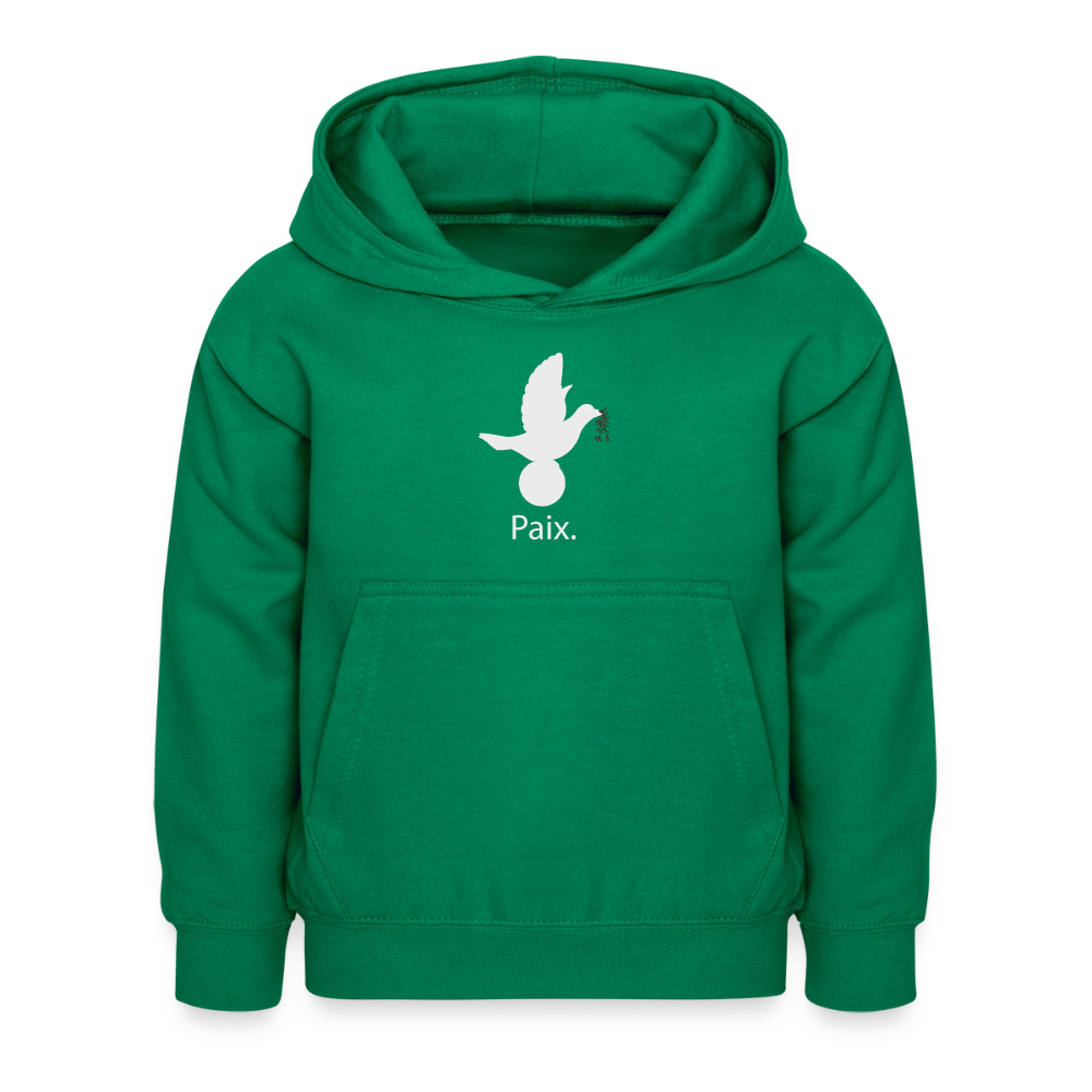 Sweat à capuche Enfant Paix blanc - Lusoquot - vert
