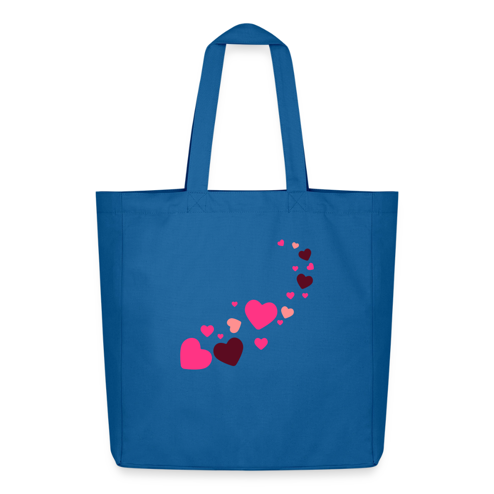 Tote bag Stanley/Stella Midweight recyclé Coeur Peace rose - Lusoquot - bleu attentif