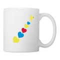 Mug blanc trisomie 21 Paix jaune - Lusoquot - blanc