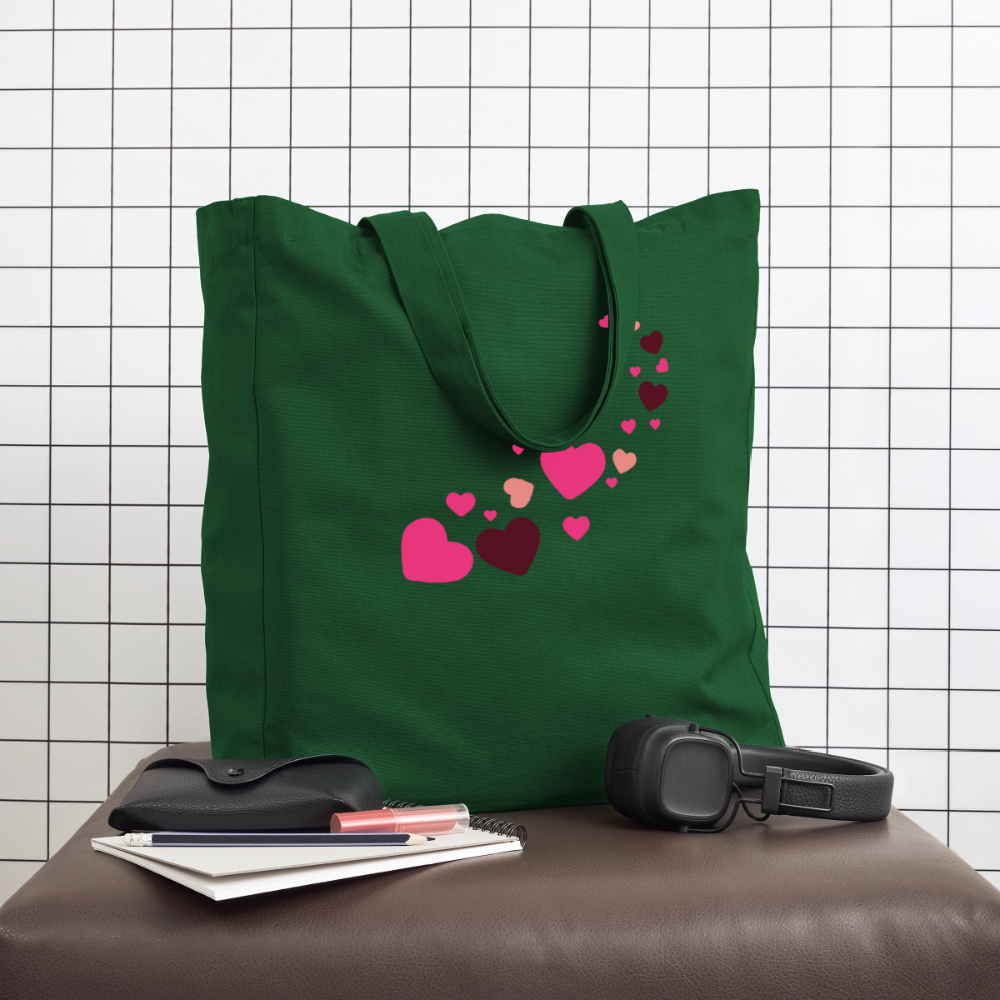 Tote bag Stanley/Stella Midweight recyclé Coeur Peace rose - Lusoquot - vert bouteille