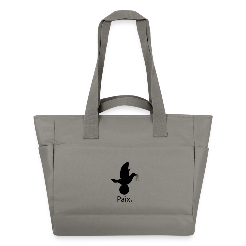 Sac matelassé déperlant Paix noir - Lusoquot - gris