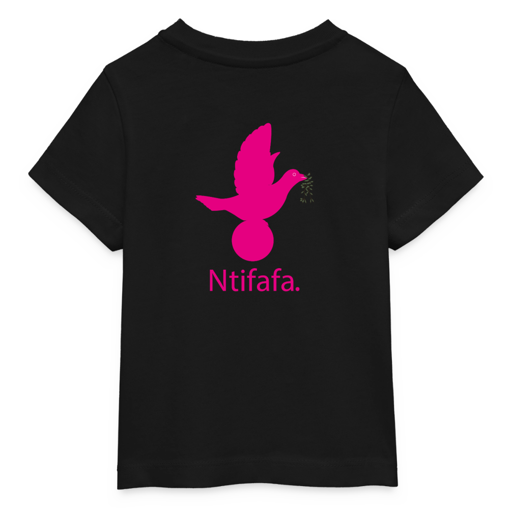T-shirt bébé bio Stanley/Stella anniaversaire 2 ans Ntifafa rose - Lusoquot - noir