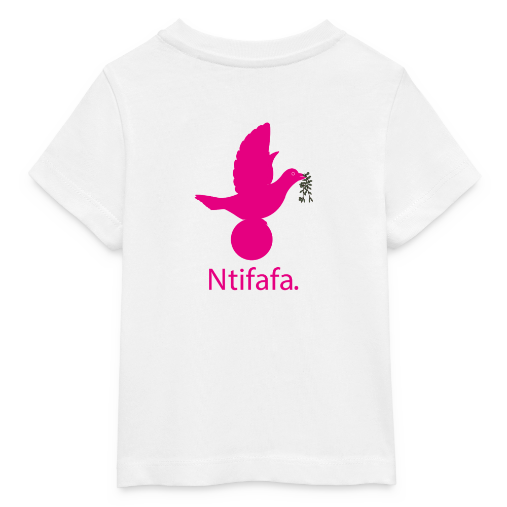 T-shirt bébé bio Stanley/Stella anniaversaire 2 ans Ntifafa rose - Lusoquot - blanc