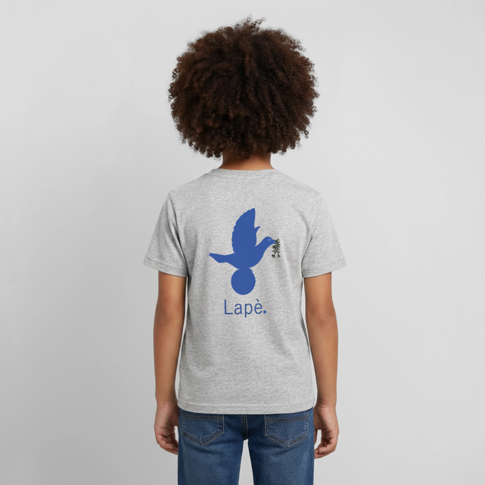 T-shirt Enfant anniversaire 2 ans Lapè bleu - Lusoquot - gris chiné
