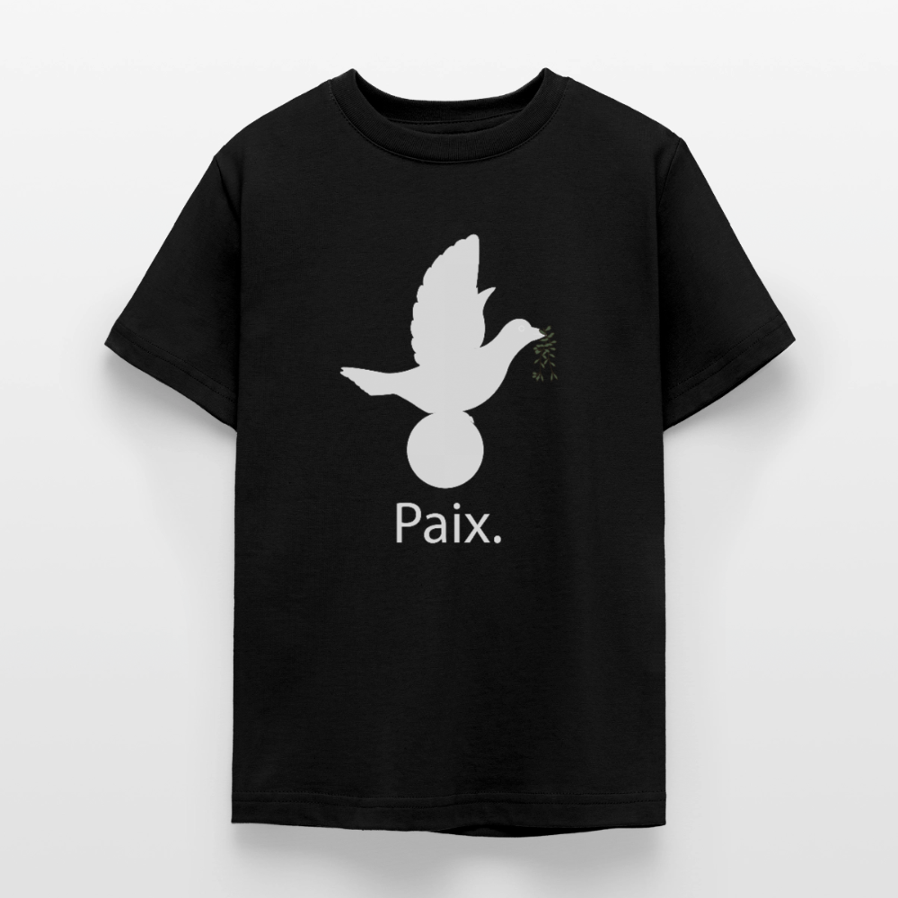T-shirt Ado  Paix blanc - Lusoquot - noir