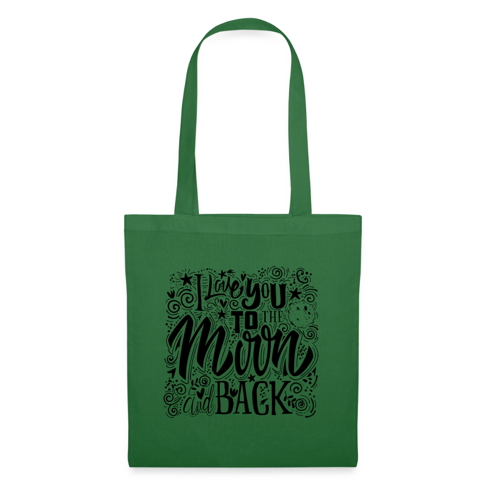 Tote Bag  I love you to moon and back Shaanti noir - Lusoquot - vert sapin
