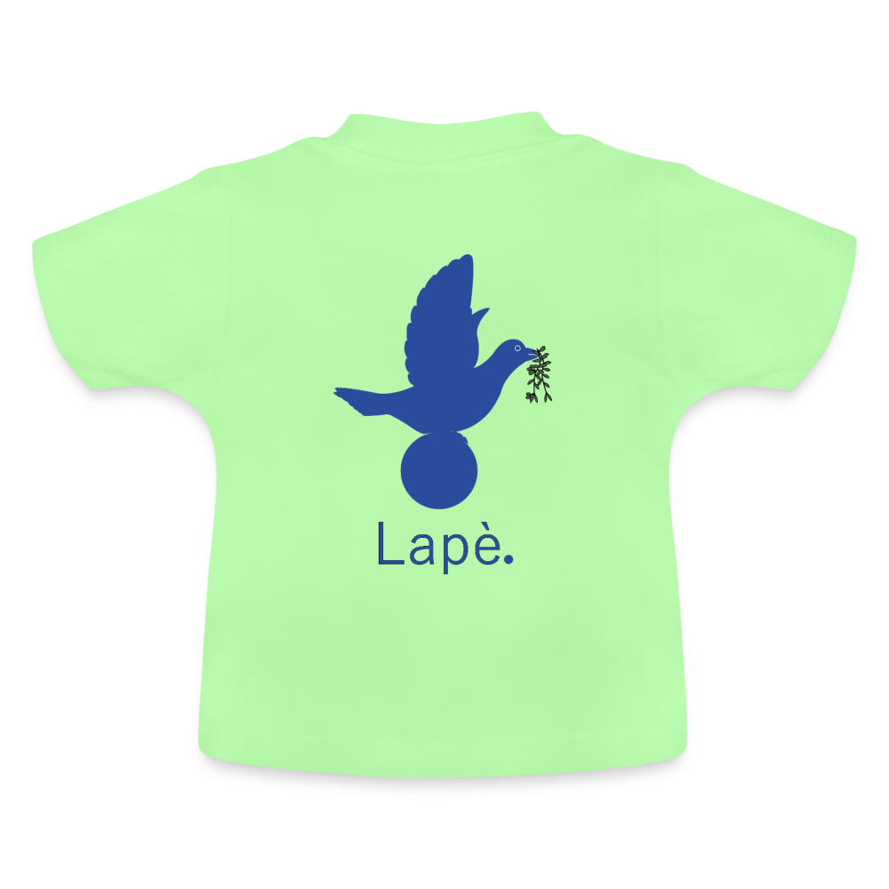 T-shirt Bébé anniversaire 2ans Paix bleu - Lusoquot - vert menthe