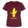 T-shirt Premium Femme Ntifafa jaune - Lusoquot - bourgogne