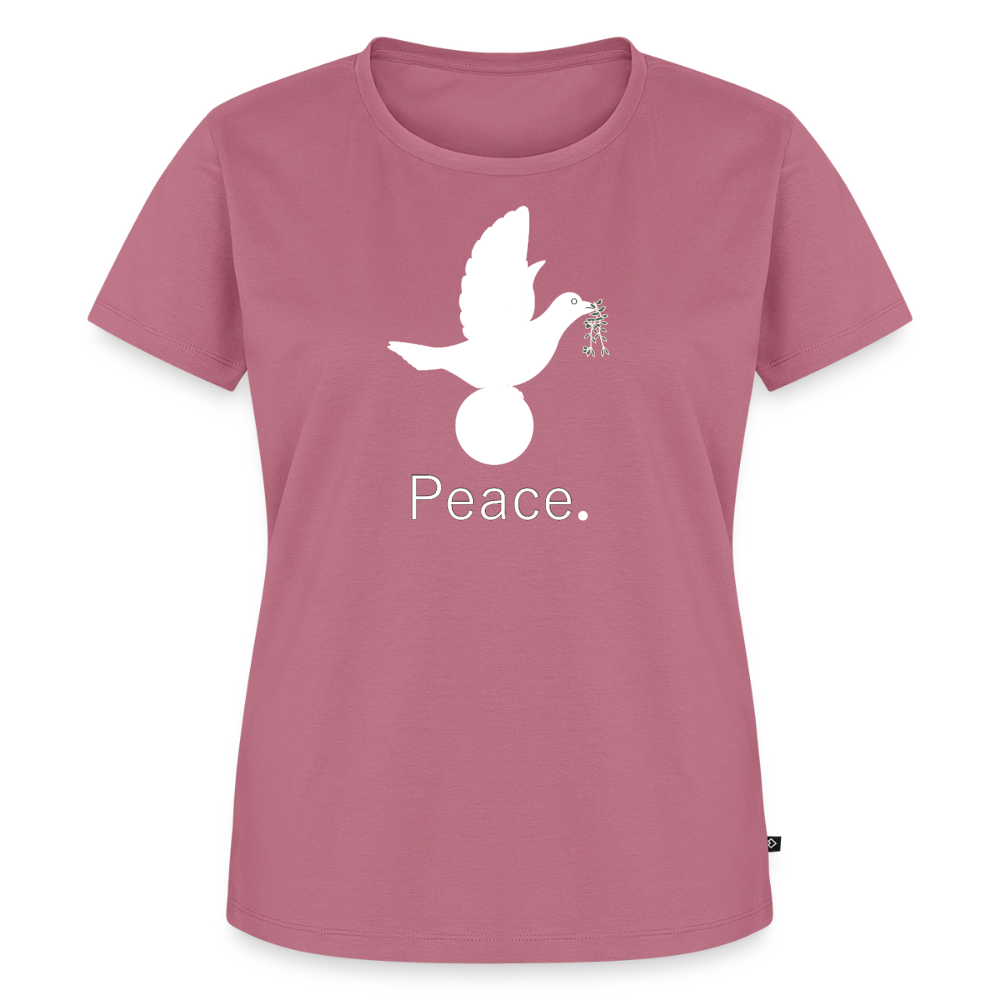 T-shirt Premium Femme Peace blanc - Lusoquot - mauve