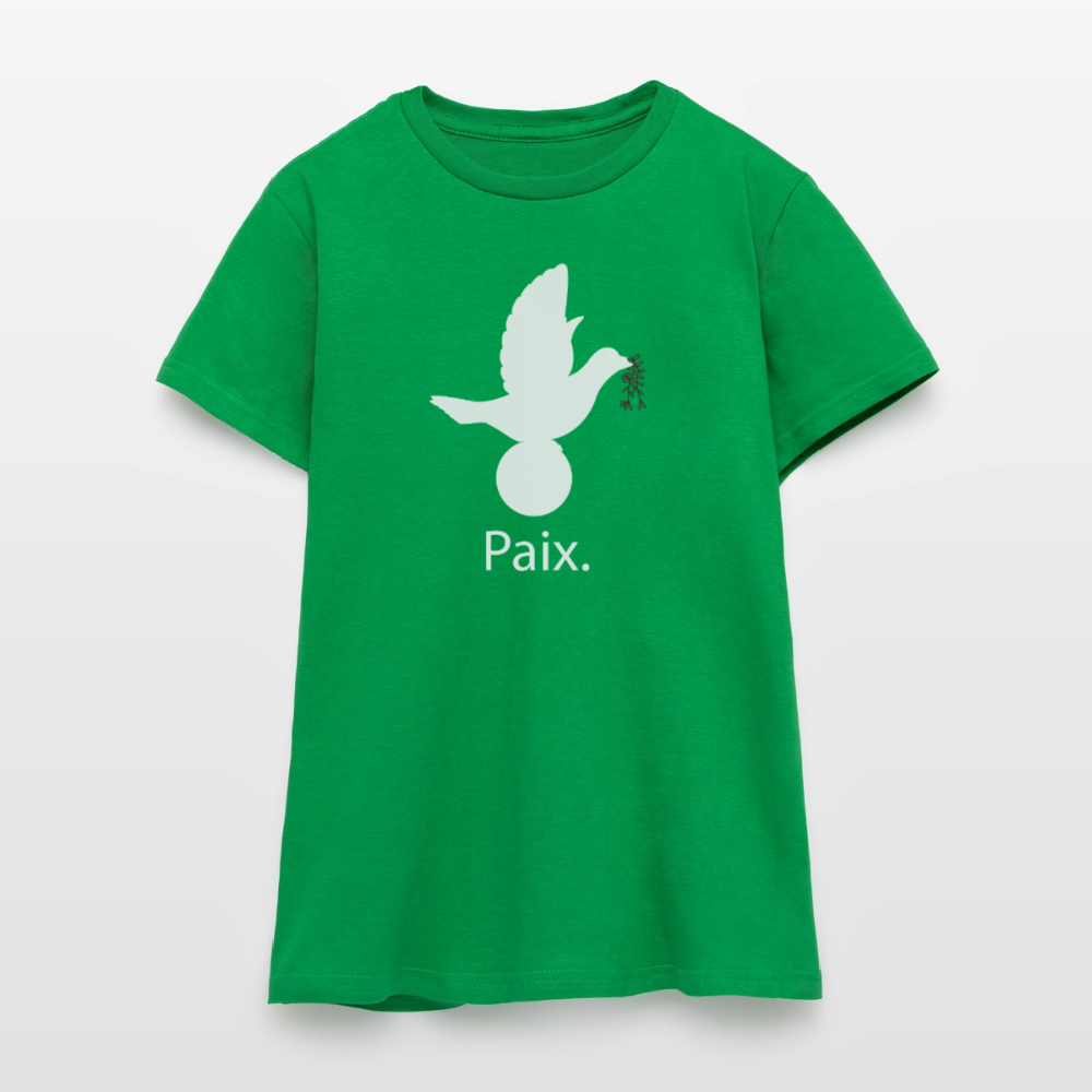 T-shirt Femme Paix blanc - Lusoquot - vert