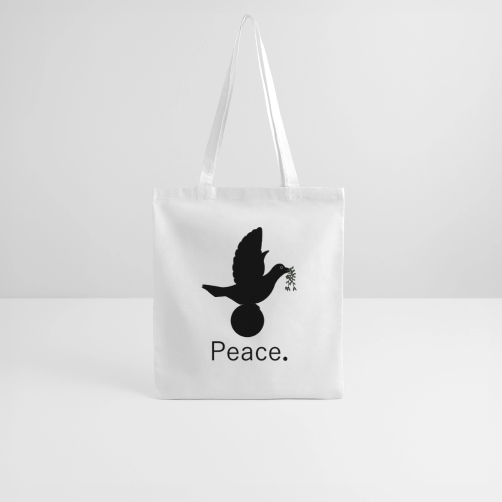 Tote Bag I love you to moon and back Peace noir - Lusoquot - blanc