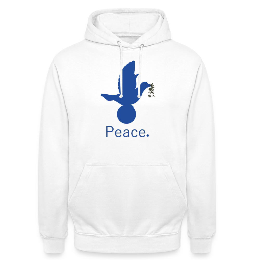 Sweat-shirt à capuche unisexe Peace bleu - blanc