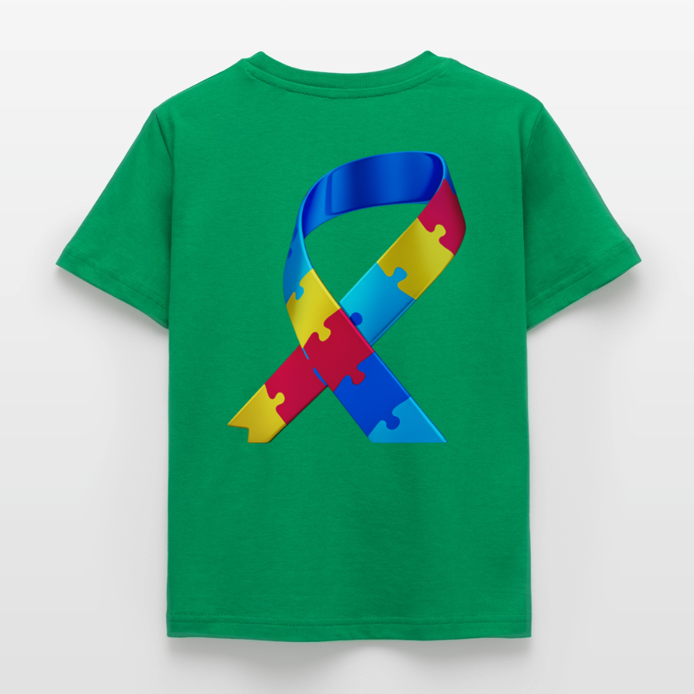 T-shirt Enfant trisomie 21 Paix jaune - Lusoquot - vert