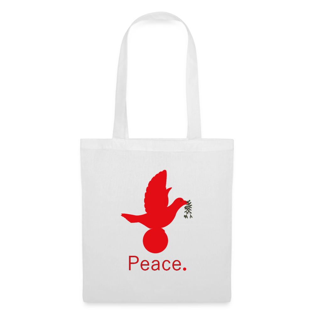Tote Bag Peace rouge - Lusoquot - blanc