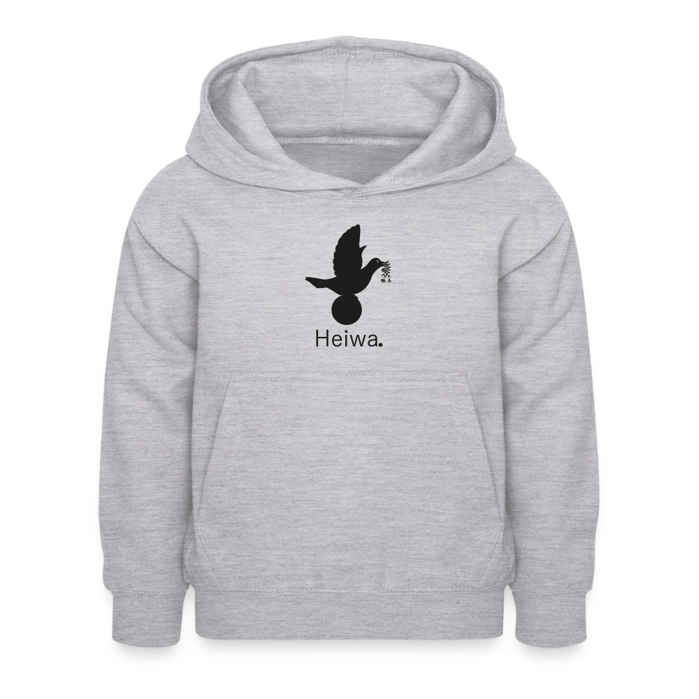 Sweat à capuche Enfant Heiwa noir - Lusoquot - gris clair chiné