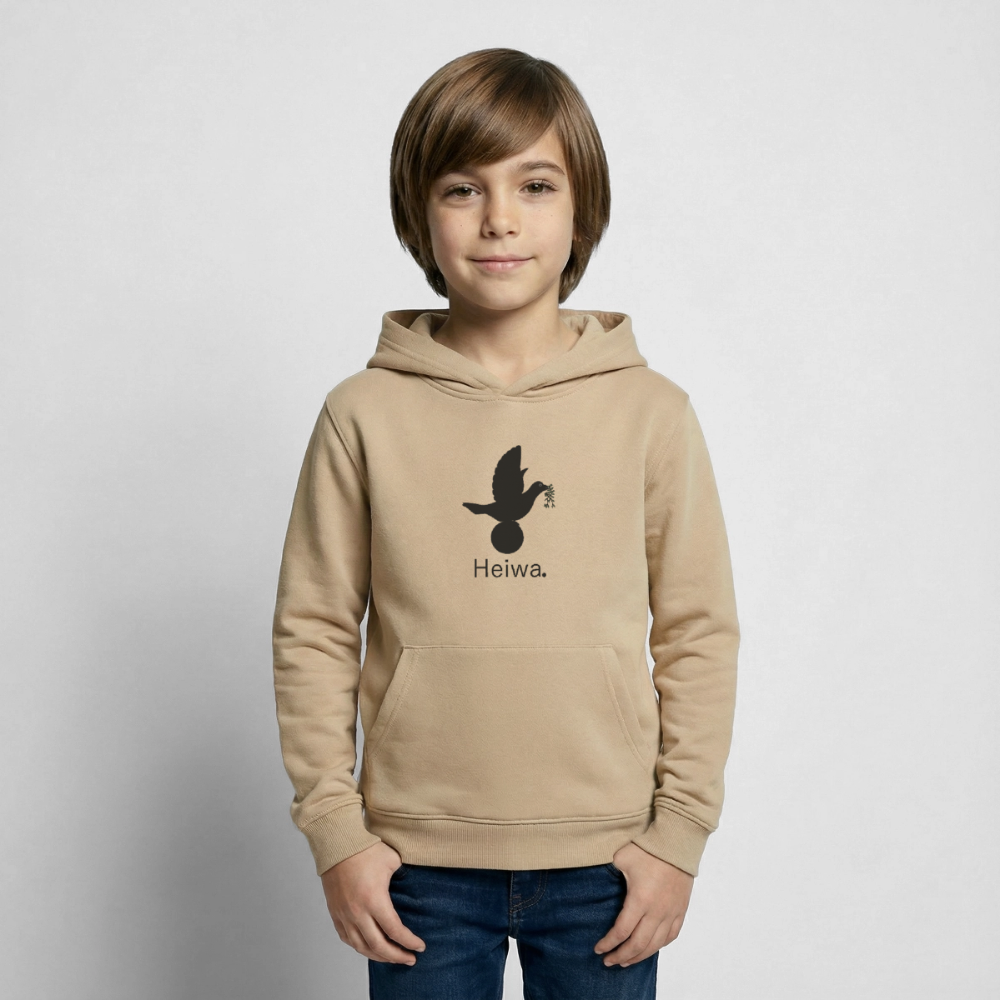 Sweat à capuche Enfant Heiwa noir - Lusoquot - jaune sable