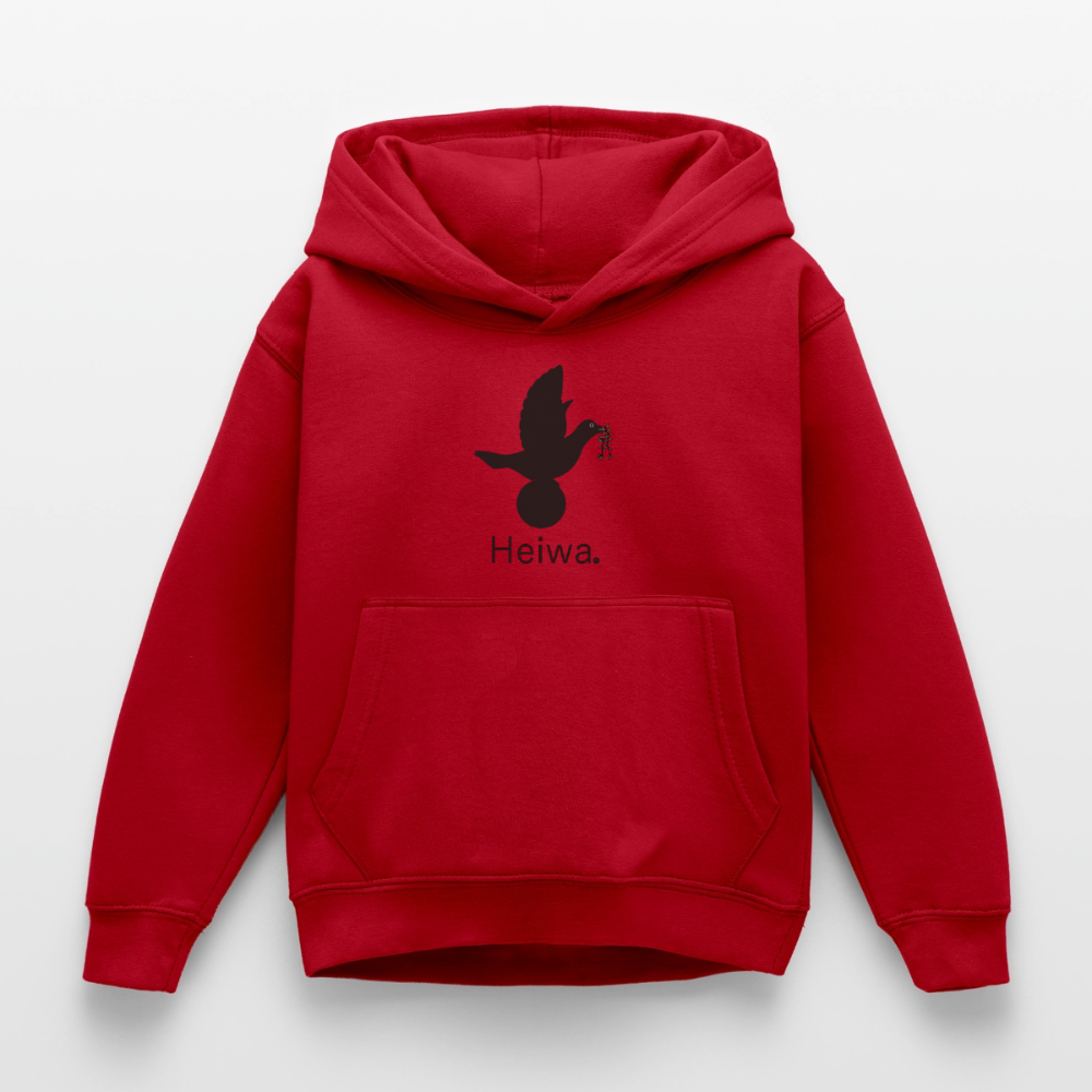 Sweat à capuche Enfant Heiwa noir - Lusoquot - rouge
