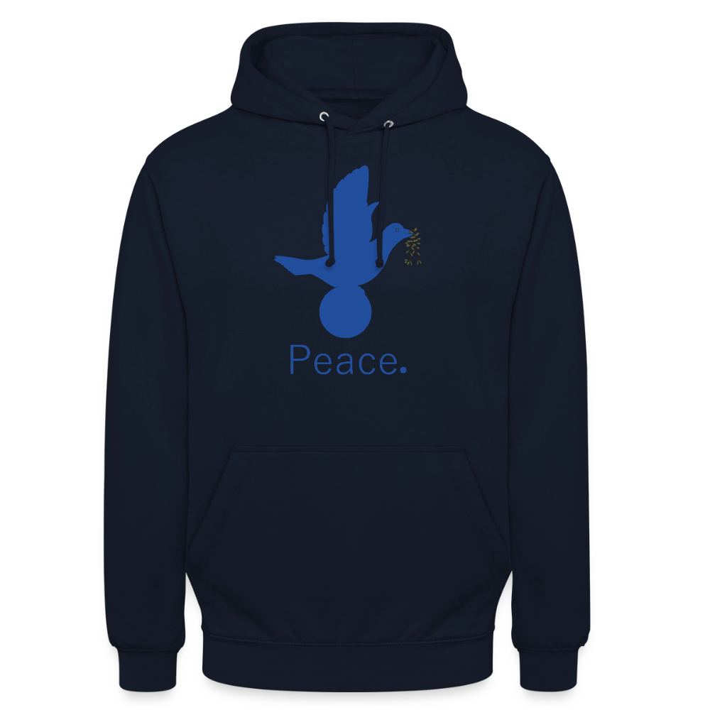 Sweat-shirt à capuche unisexe Peace bleu - marine