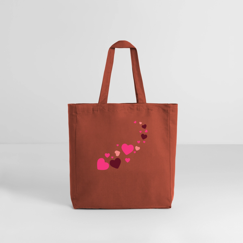 Tote bag Stanley/Stella Midweight recyclé Coeur Peace rose - Lusoquot - terracotta