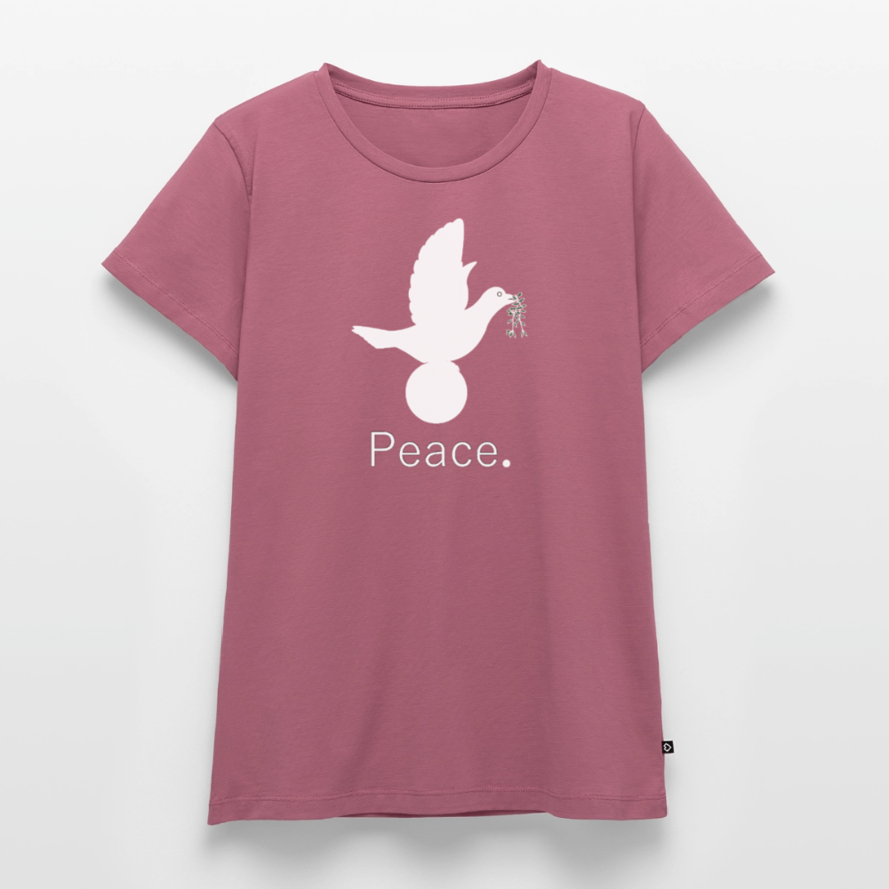 T-shirt Premium Femme Peace blanc - Lusoquot - mauve
