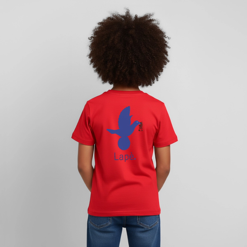 T-shirt Enfant anniversaire 2 ans Lapè bleu - Lusoquot - rouge