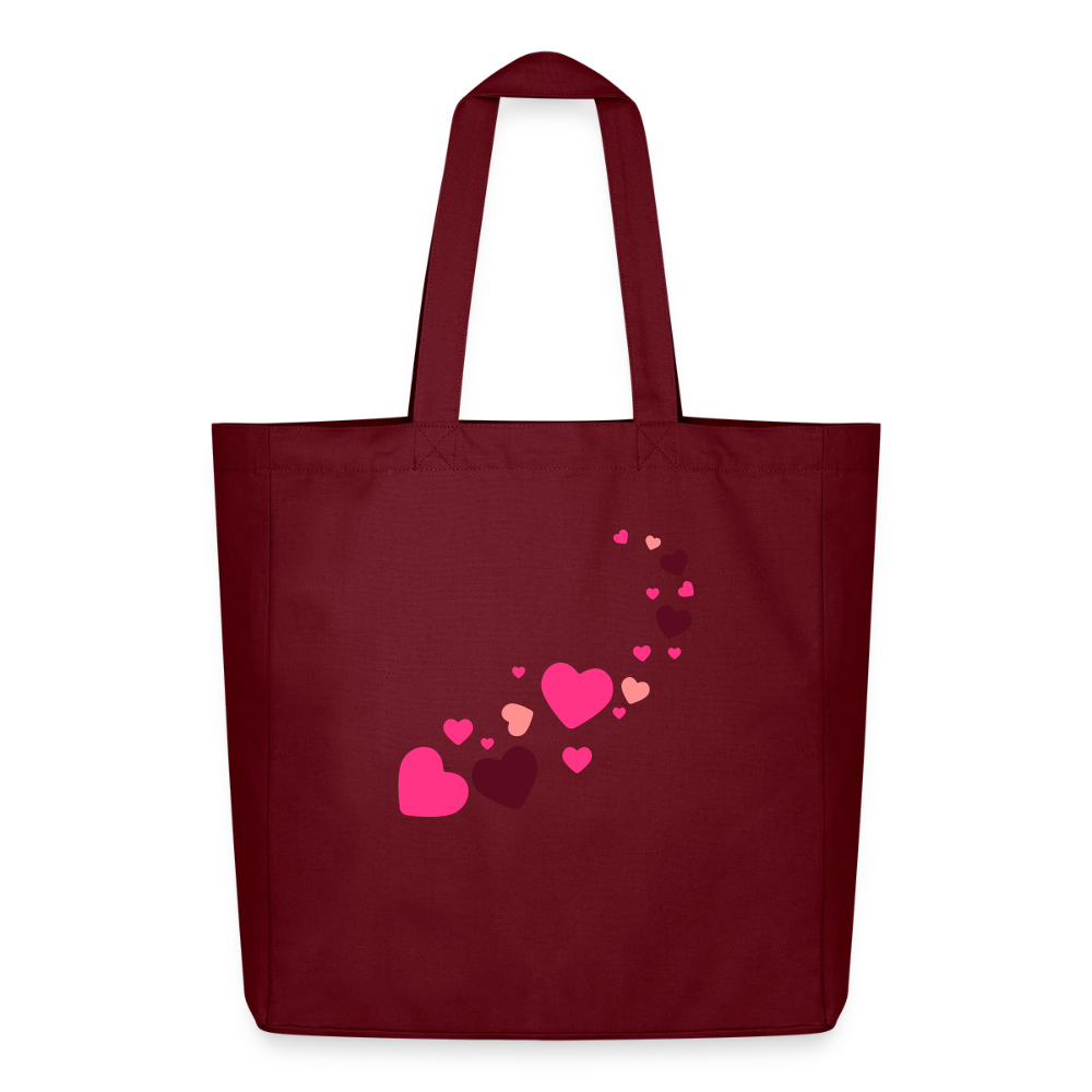 Tote bag Stanley/Stella Midweight recyclé Coeur Peace rose - Lusoquot - bordeaux