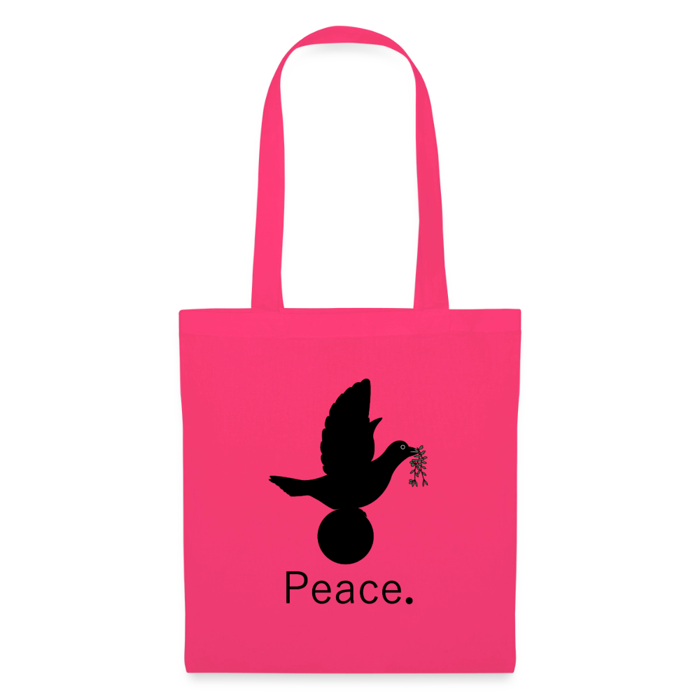 Tote Bag I love you to moon and back Peace noir - Lusoquot - rose azalée