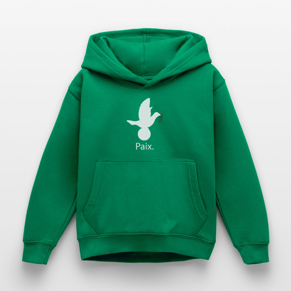 Sweat à capuche Enfant Paix blanc - Lusoquot - vert