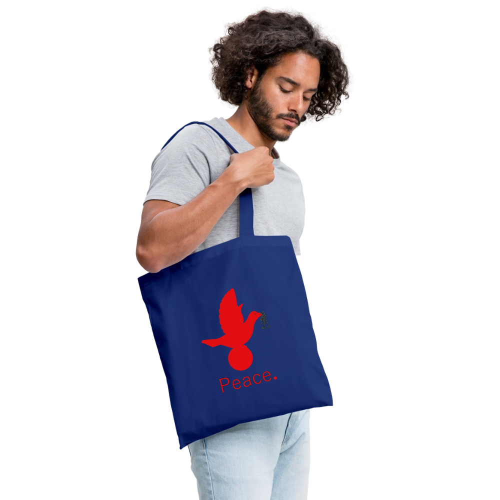 Tote Bag Peace rouge - Lusoquot - bleu royal