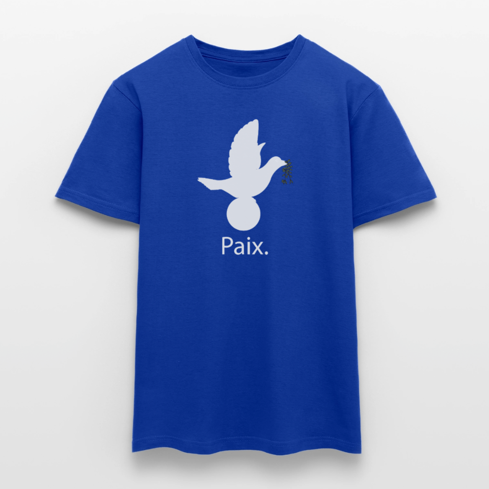 T-shirt Homme Paix blanc - Lusoquot - bleu foncé