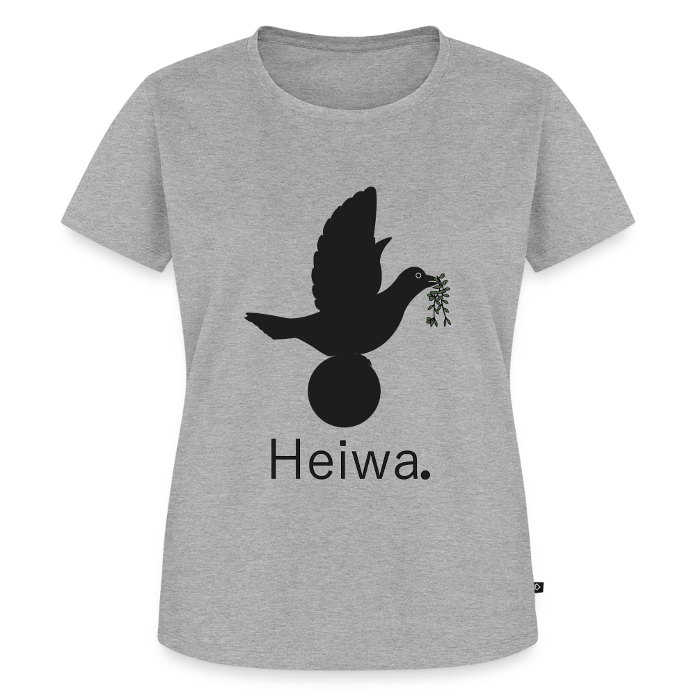 T-shirt Premium Femme Heiwa noir - Lusoquot - gris chiné