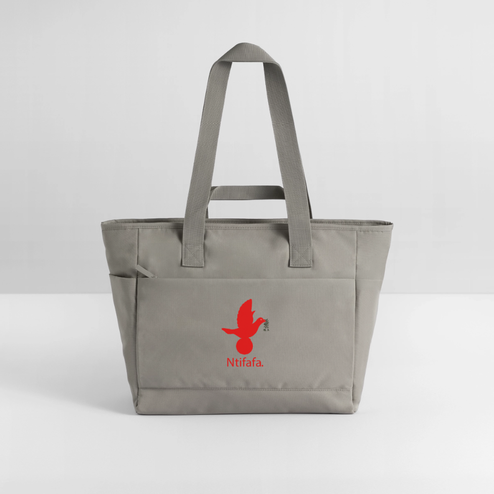 Sac matelassé déperlant Ntifafa rouge - Lusoquot - gris