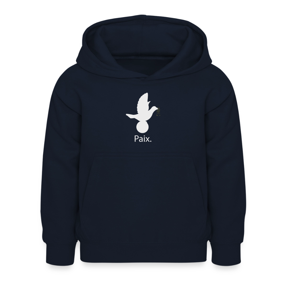 Sweat à capuche Enfant Paix blanc - Lusoquot - marine