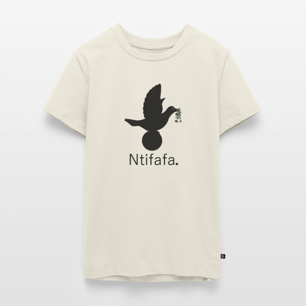 T-shirt Premium Ado Ntifafa noir - Lusoquot - blanc cassé