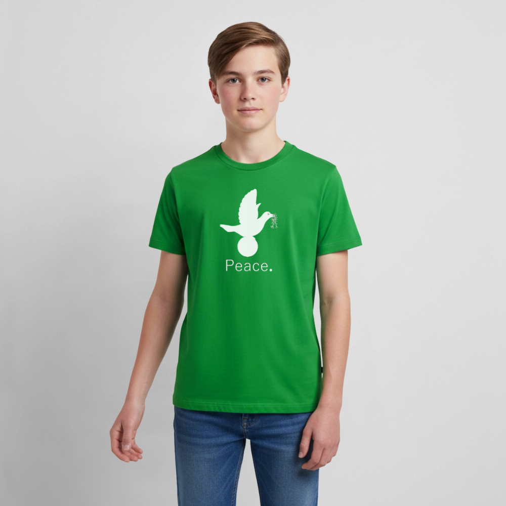T-shirt Premium Ado Peace blanc Lusoquot - vert