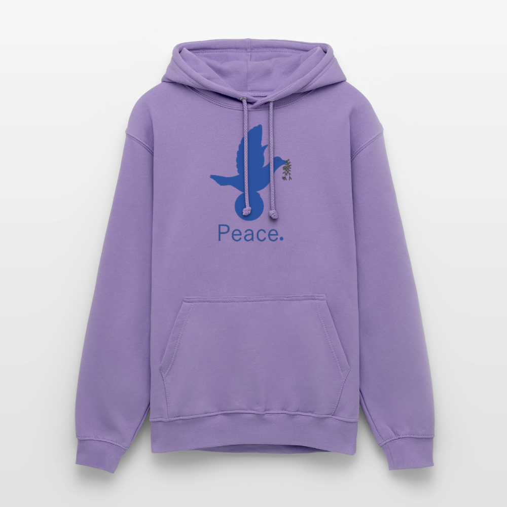 Sweat-shirt à capuche unisexe Peace bleu - lavande