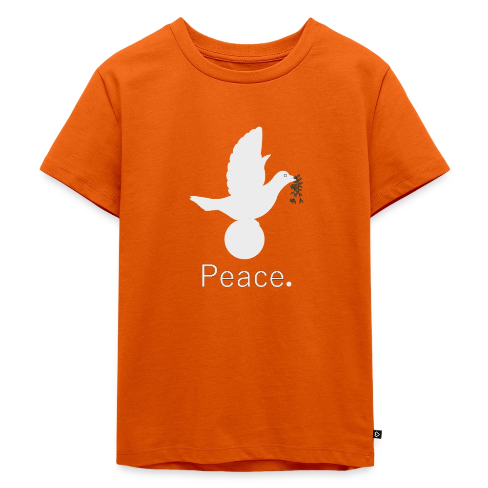 T-shirt Premium Enfant Peace blanc - Lusoquot - orange 