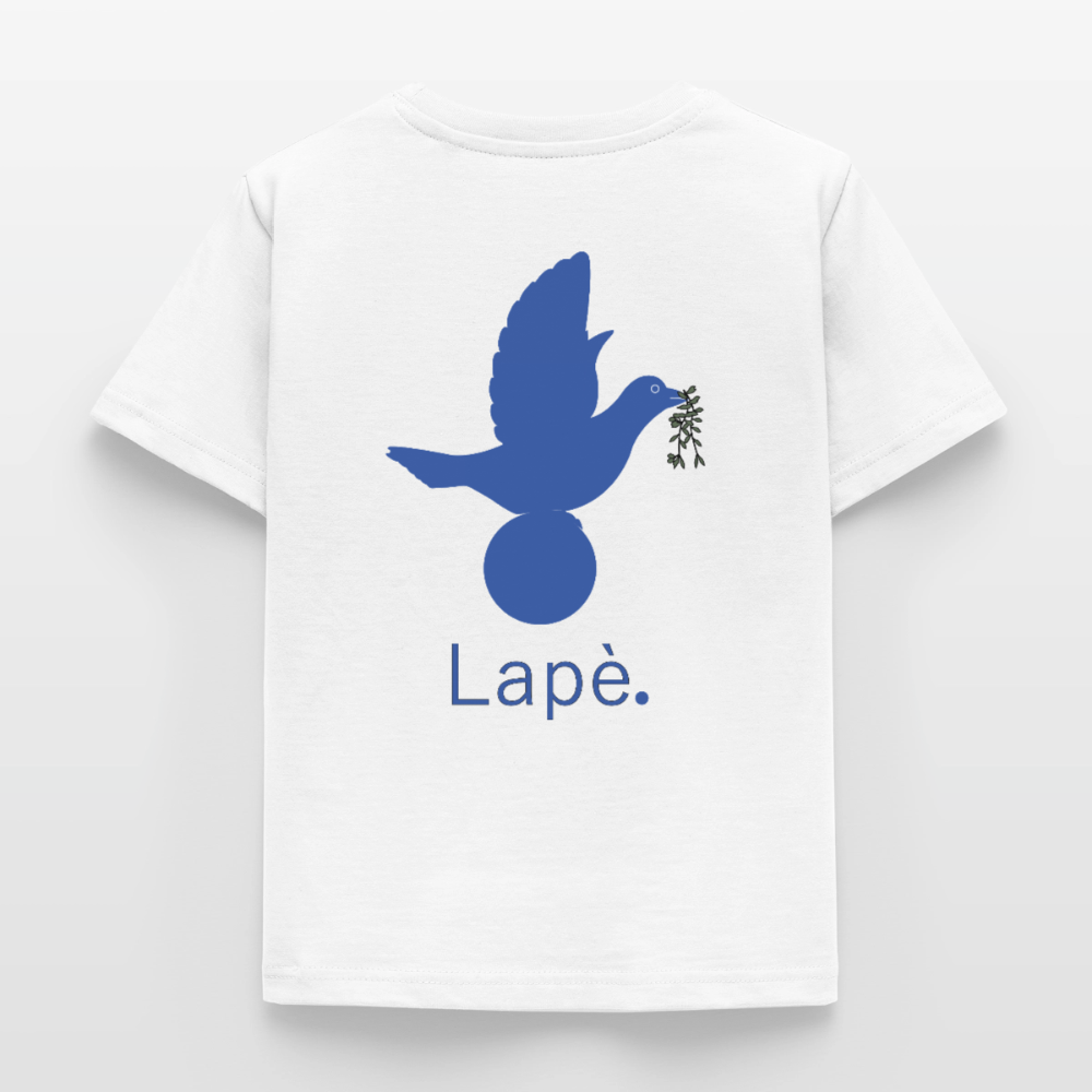 T-shirt Enfant anniversaire Lapè bleu - Lusoquot - blanc