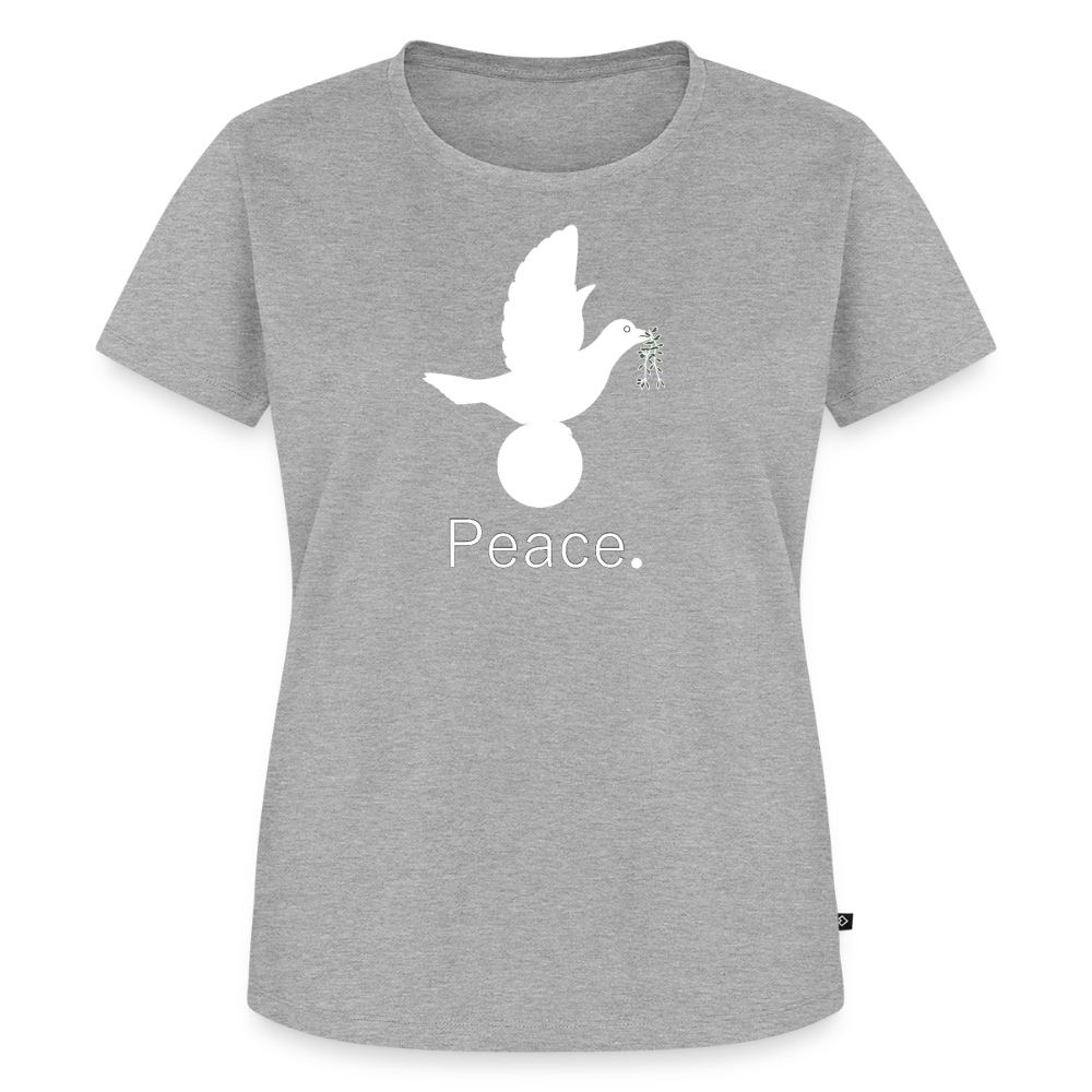 T-shirt Premium Femme Peace blanc - Lusoquot - gris chiné