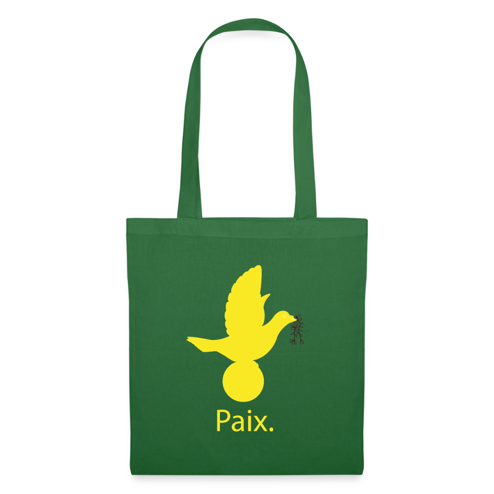 Tote Bag Paix jaune - Lusoquot - vert sapin