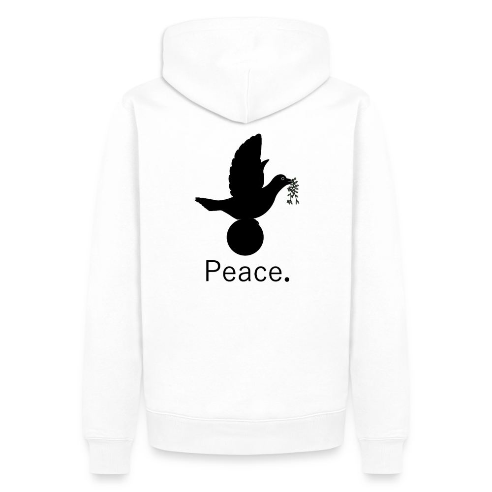 Sweat-shirt à capuche Premium pour hommes Peace and joy Peace noir - Lusoquot - blanc