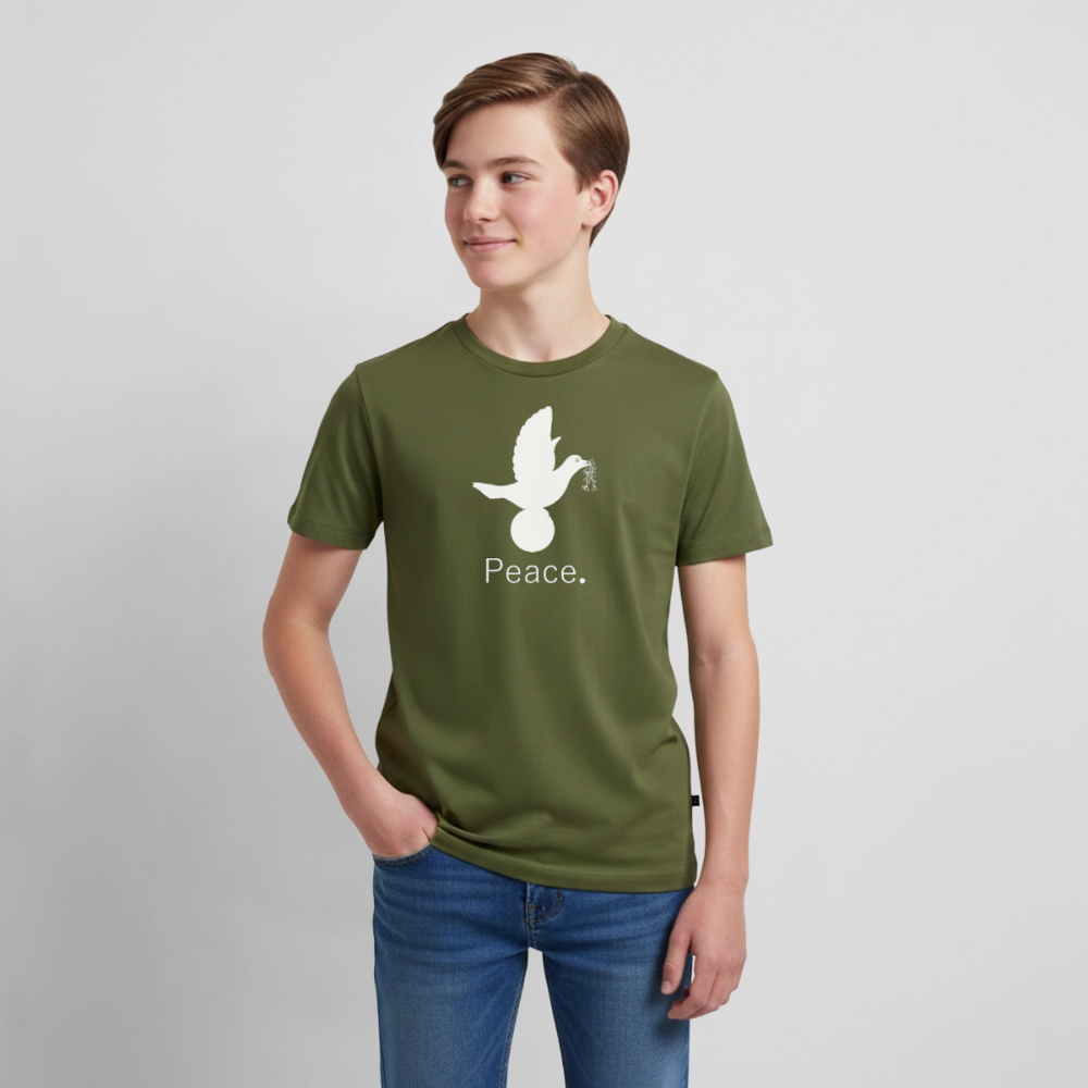 T-shirt Premium Ado Peace blanc Lusoquot - kaki