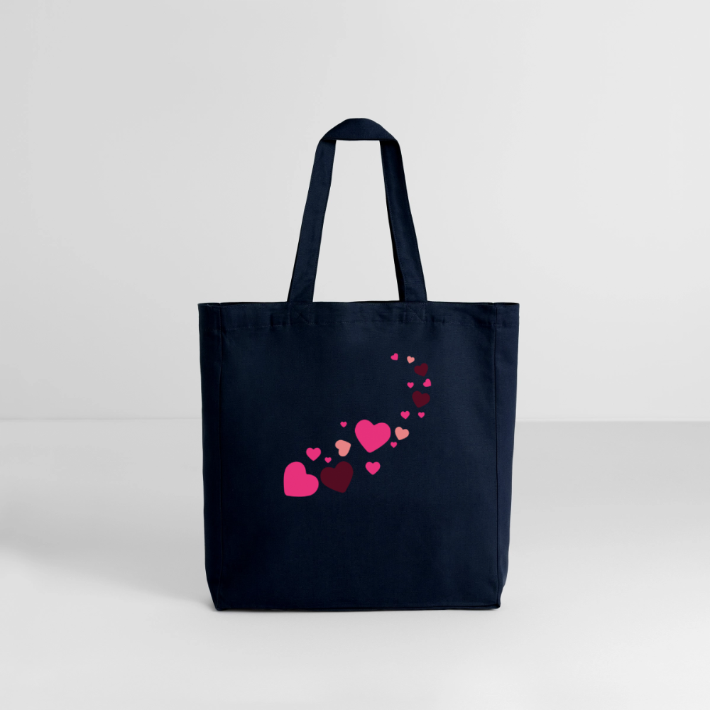 Tote bag Stanley/Stella Midweight recyclé Coeur Peace rose - Lusoquot - marine