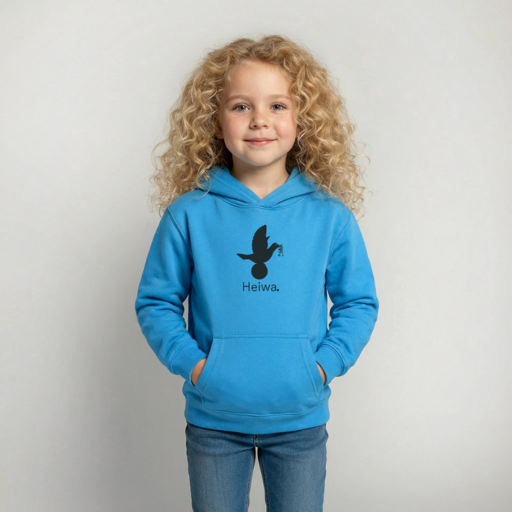 Sweat à capuche Enfant Heiwa noir - Lusoquot - bleu mer