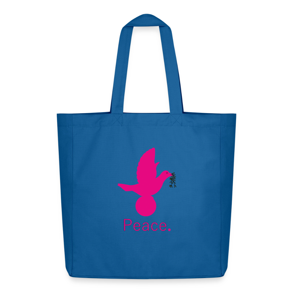 Tote bag Stanley/Stella Midweight recyclé Coeur Peace rose - Lusoquot - bleu attentif