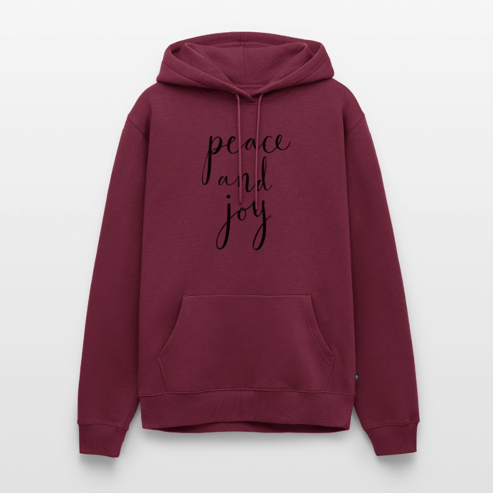 Sweat-shirt à capuche Premium pour hommes Peace and joy Peace noir - Lusoquot - bourgogne