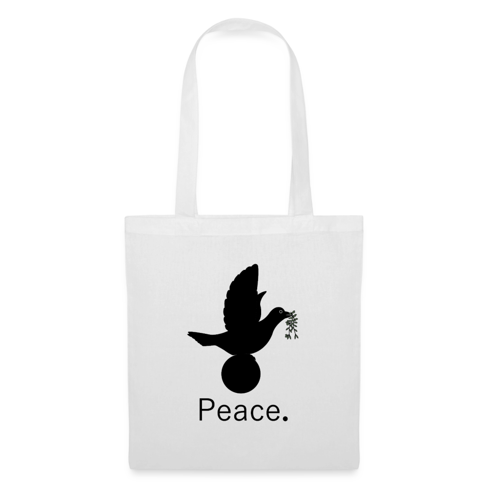 Tote Bag I love you to moon and back Peace noir - Lusoquot - blanc